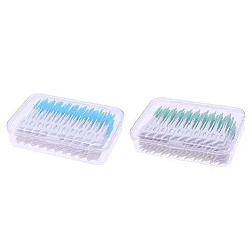 EXCEART 320pcs Interdental Brush Toothpick Tooth Flossing Head Oral Dental Hygiene Brush Dental Floss Toothpick Cleaners Tooth Cleaning Tool 2