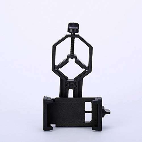 Apofly 1PC Telescope Phone Mount Cellphone Telescope Adapter Mount Metal Black Work with Binocular Monocular Spotting Scope Microscope for iPhone Samsung HTC 5