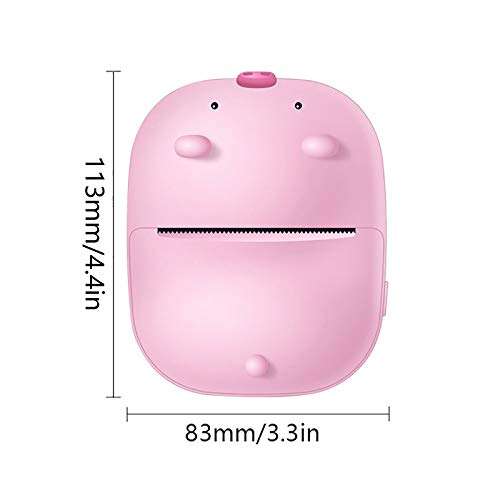 Renzhe Mini Printer - Portable Smart Photo Printer for All Smartphone Pocket Printer -Thermal Bluetooth Label Printer with 11pcs Thermal Paper Rolls, Wireless POS Photo Printer 4