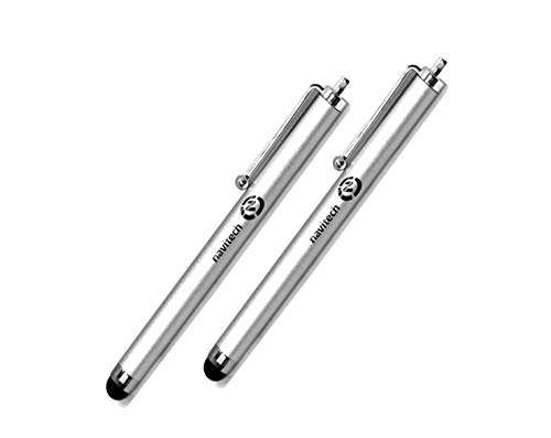 Navitech Twin Pack Stylus Pens - Aluminium Metal Universal Stylus Pen - Compatible with The DUODUOGO 6" 4G Mobile 2