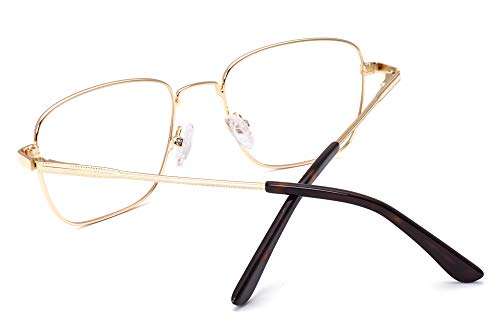 SHINU Mens Metal Frame Anti Blue Light Progressive Multifocal Computer Glasses-MAT5816(C2,no magnification) 4