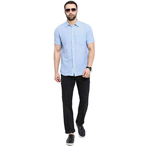 Red Tape Men's Solid Regular fit Casual Shirt (RSH8394A_Light Blue_S 6