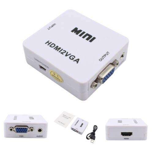 Platter 1080P HDMI to VGA Converter with Audio HDMI2VGA Adapter Connector 3