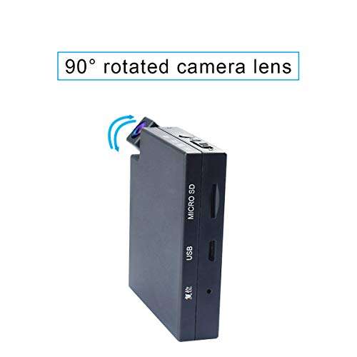 Mini Hidden Camera, 90░ Rotated Spy Camera Lens with Motion Detective,Perfect Indoor Covert Security Camera for Home and Office NO WiFi 4