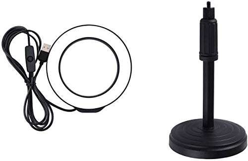 Hayfive Flashes Newest 10 Inch Led Ring Light 5000k Fill Light, for Selfie Makeup Photography Video Live Stream Lamp Recording Video Lights 10w Tripod Ringlight Flashes (Color : Tripodset) 6