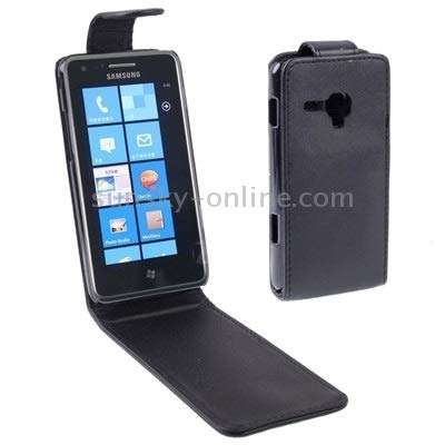 DINGXUEMEI XUEMEI CASE Multi-Functional Cell Phone Cases & Covers Vertical Flip Leather Case for Samsung Omnia M / S7530, Black 5