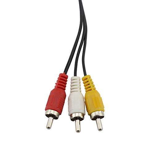 ZRM&E 2pcs N64 to 3 RCA AV Cable Game Video System 6FT Audio TV S-Video Cord Adapter Cable for Gamecube NGC/SFC/SNES Connectors 1.8m 4