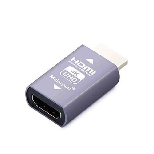 Hdmi Edid Emulator Passthrough 3rd Generrtion Aluminum fit Headlesskeep The EDID of The Monitor Active Switches and Extenders 3840x2160@59Hz 1P 5