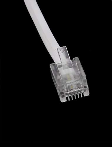 RJ11 6P2CTelephone Fax Machines Modems Straight Cable Wire Line8M / 26.2ft Long for Landline Telephone, White (8M) 3