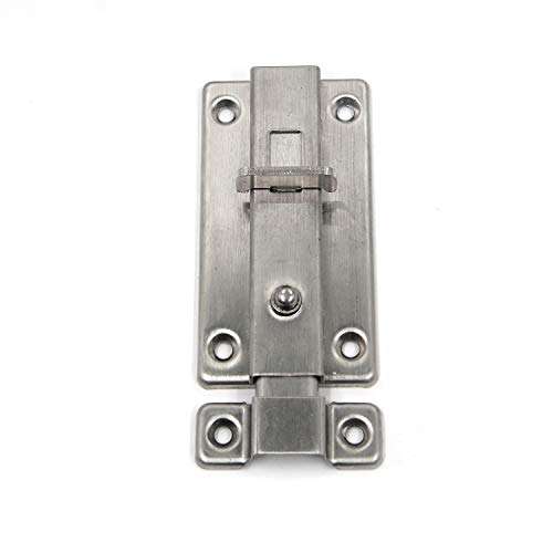 Barrel Bolt Karcy Door Latches Hardware Sliding Lock Barrel Bolt 4" Spring Loaded Latch Silver Stainless Steel Set of 3 5