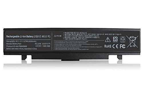 Feppery Laptop Battery for Samsung AA-PB9NC6B AA-PB9NS6W NP300E5E NP300V5A RV515 P530 Q430 Q320 NP-RV515 NP-RV511 NP-RV711 NP-P510 NP-P530 RV510-S01 RV511-A01 NP550P5C[Compatible with：6Cells/5200mAh] 2