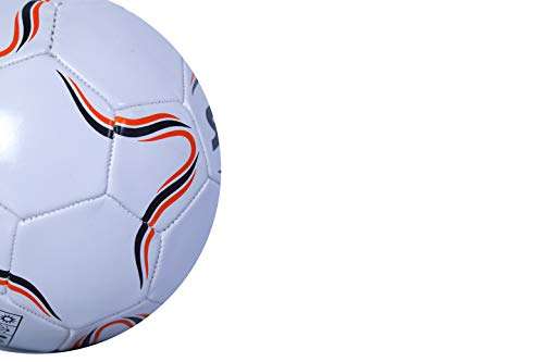 SYNPLAY Machine Stitched Mini Foot Ball with Pump, Size 1, Pump 6", Synthetic Rubber (White) 5