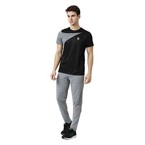 ROCK.IT Men's Plain Active Base Layer Shirt (2190100438-2_Black 44) 3