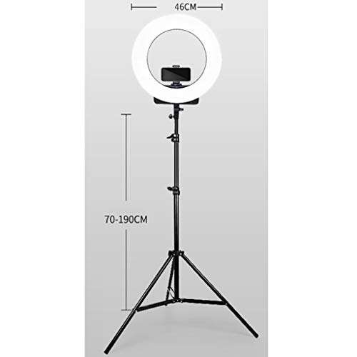 Ring light 18-inch Photography, with Bracket Fill Light, Selfie Beauty Skin Rejuvenation Light, with LED high-Definition Display, Support for External Shooting with Lithium Battery 5