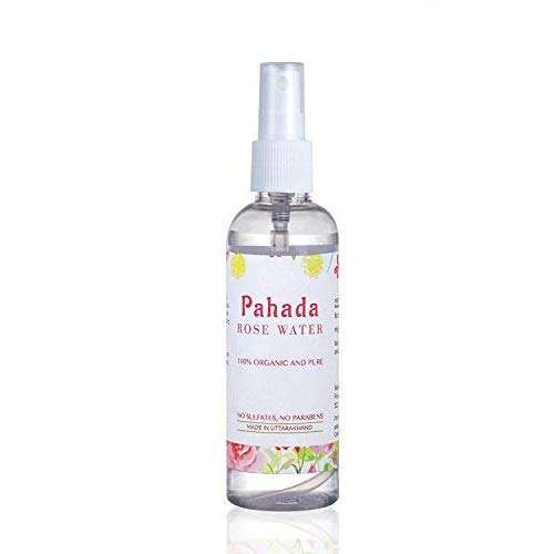 Pahada Organic Damask Rose Water (Gulab Jal) - 400 ml | Steam Distilled | Made with Damask Roses | Comes with a mist spray bottle 2