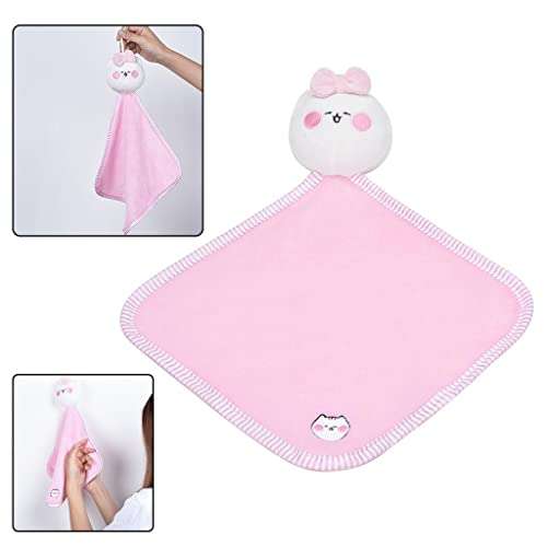 Hansi Soft & Absorbent Hanging Hand Towel Cute Kitchen Towel for Bathroom Pink 6