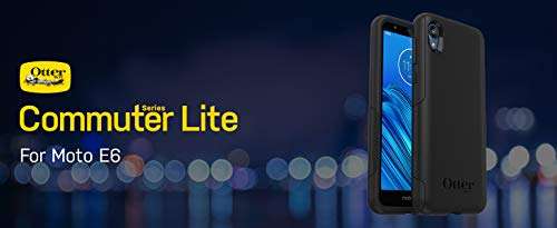 OtterBox Commuter Lite Series Case for Moto E6 (ONLY) Non-Retail Packaging - (Black) 6