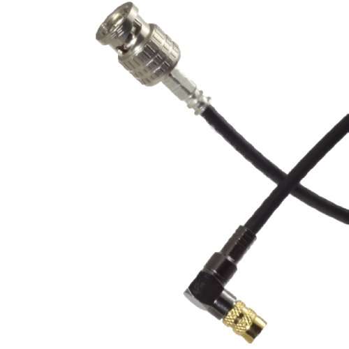 BJC Mini SDI Cable Made with Belden 1855A (2 Foot, BNC to Right-Angle DIN 1.0/2.3, Black) 3