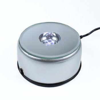 GONDGET Rectangle 3D Crystal with LED Base Light (3x7x10 cm, White) 4