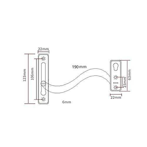 ZHAOTARPS Door Chains, BYDNBY Stainless Steel Anti-Theft Chain Chain Home Hotel Hotel Anti-Theft Buckle Safety Chain Door Buckle (Color : A) 3