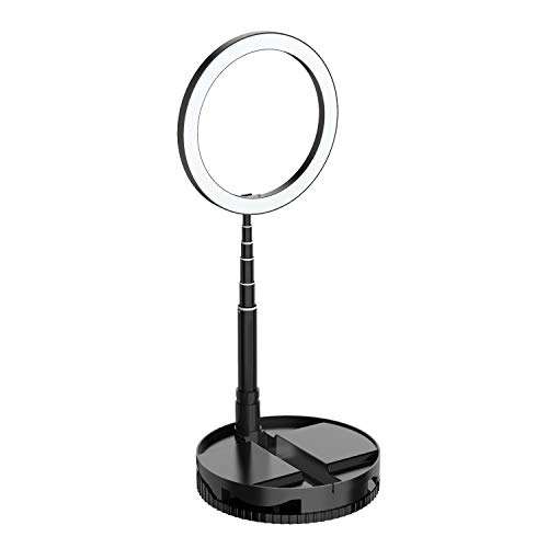 Facibom Telescopic Desktop Ring LED Fill Light Bracket Stand Holder for Live Streaming 667C 2