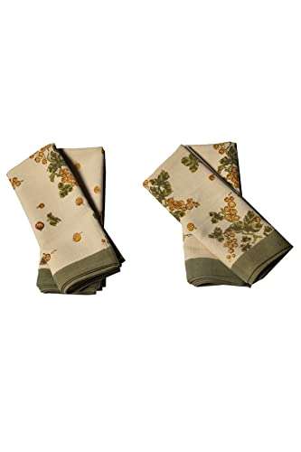 Contrast Living Nitu Hand Block Printed Kitchen Towel / Dish Towel / Hand Towel Multi Color Set of 3 Pcs 4