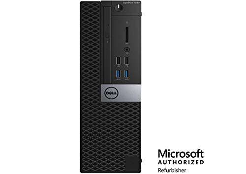 Dell Optiplex 7040 Small Form Factor Desktop PC, Intel Core i7-6700, 32GB Ram, 2TB SATA Drive + 256GB SSD WiFi, DVD-RW, 24 LCD, Windows 10 Pro (Renewed) 6