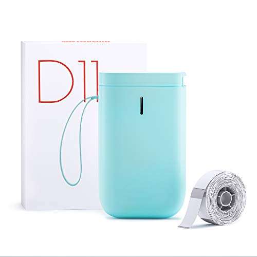NiiMbot D11 Label Maker Machine Portable Sticker Printer with Tape, Wireless Technology and 1 Roll Transparent Label Paper for Home & Office Organization (Green) 2