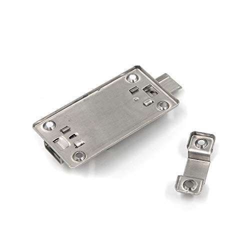 Barrel Bolt Karcy Door Latches Hardware Sliding Lock Barrel Bolt 4" Spring Loaded Latch Silver Stainless Steel Set of 3 4