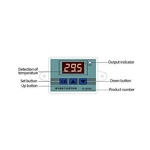 Davitu Module Board Test & Measuring Module - XH-3002 12V 24V 110V 220V Professional W3002 Digital LED Temperature Controller 10A Thermostat Regulator - (Voltage: 110V~220V) 3