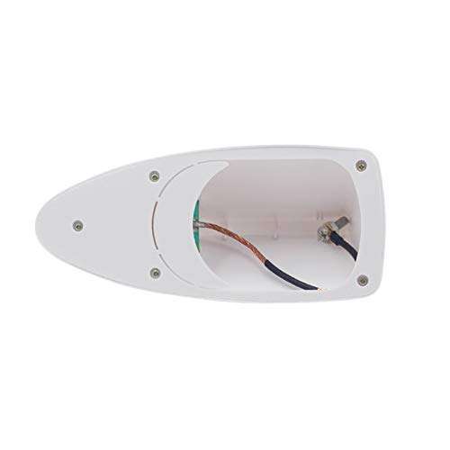 idain Car Roof Mounted AM/FM Radio Signal Antenna Shark Fin Aerial Universal Fit for Auto SUV Truck Van,White 3