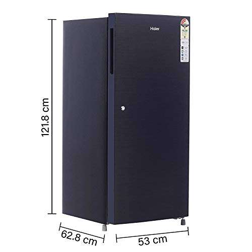 Haier 195 L 3 Star Direct Cool Single Door Refrigerator (Black Brushline) 4