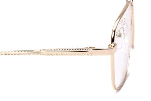 SHINU Mens Metal Frame Anti Blue Light Progressive Multifocal Computer Glasses-MAT5816(C2,no magnification) 5