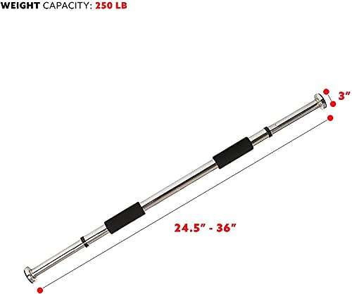 Serveuttam Door Pull Up Bar for Pull Ups - Chin Up Bar 53-100cm Adjustable Length | Home Gym Pull Up Bars 4