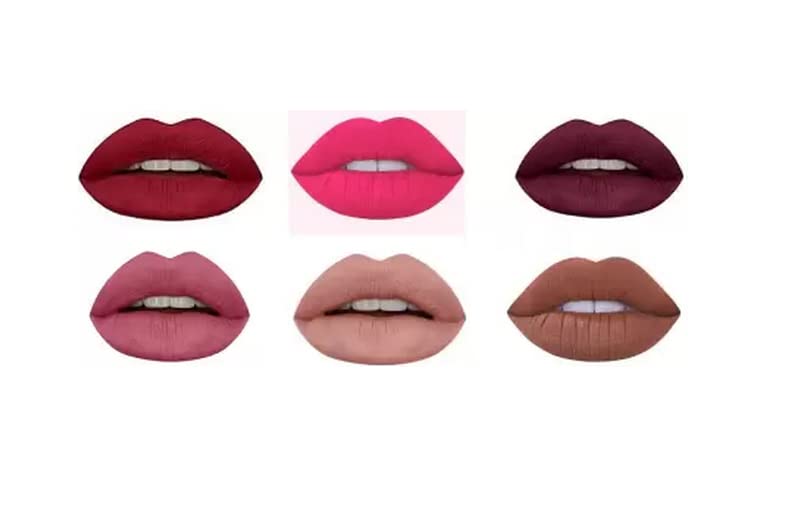 venvo (Pack Of 6 Shade) Combo Pack True Matte Ultra Smooth Liquid Lipstick (6ml each) (Multicolor, 36 ml) 3