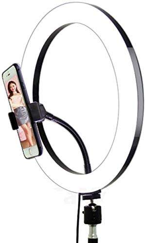 Hayfive Flashes Makeup Tripod Light, for Mobile Phone Phone Holder Stand Beauty 10 Inch 26cm Ring Flash Video Live Led Ring Light Lamp Photograph 8inch50cm Ringlight Flashes (Color : 6inch50cm) 3