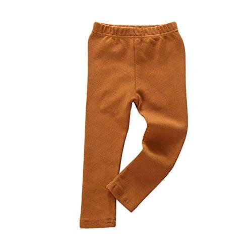 Toddler Boys Girls Thermal Underwear Long Sleeve T-Shirt Leggings 2Pcs Kids Winter Base Layer Set, (Brown,12Months) 5