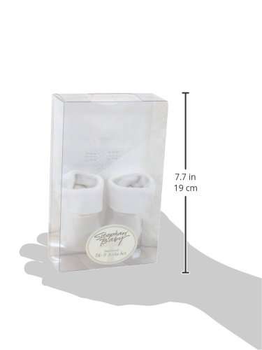 Stephan Baby Infant Boy/Girl Embroidered Christening Bib and Bootie Socks Set, White 4