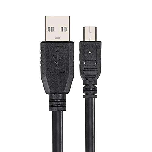 FEDUS USB Charger Cable USB 2.0 A to Mini 5 pin B Cable for External HDDS/Camera/Card Readers[video game] (Black, 1.5m) 2