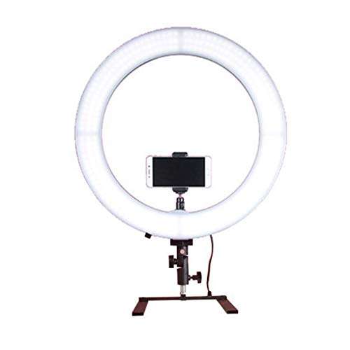 LBBL Desktop Led Ring Light, 18 Inch I-Shaped Bracket Adjustable Color Temperature Fill Light for Makeup Selfie Photography Live Streaming 2