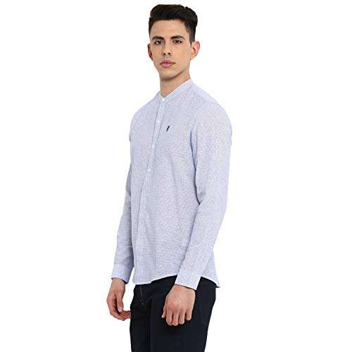 Red Tape Men's Plain Regular fit Casual Shirt (RFS0384_Dobby Blue L) 4