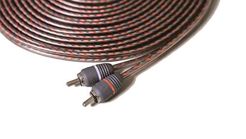 Elite Audio EA-RCA20 20' 2-Channel Twisted Pair RCA Cable Interconnect Split Pin Connector 100% Copper Noise Cancelling Professional Grade 3