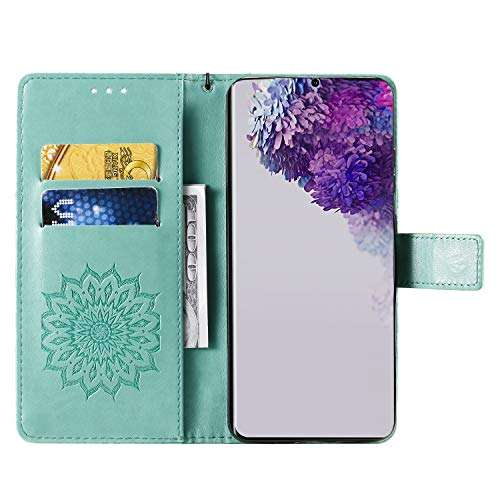 SHHIIA Samsung Galaxy A01 Core Wallet Case,with High-Grade PU Leather Trendy Style Flip Wallet[ Shockproof TPU Interior Shell ] Phone Case Compatible with Samsung Galaxy A01 Core,Green 3