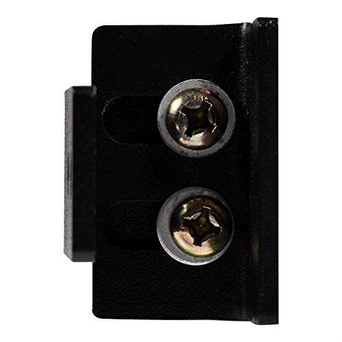 Leyeet 1pc Black Steel Hardware Sliding Barn Door Bottom Wall Mount Stay Roller Guides Flush to Floor Guide with Screws 4