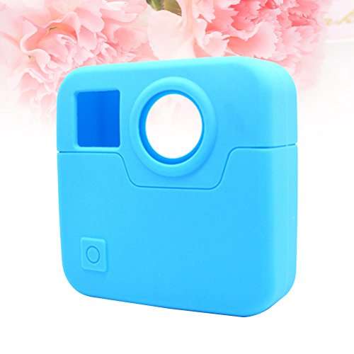 LEDMOMO Silicone Protective Housing Cover Case Full Body Protective Cover Skin for GoPro Fusion Action Camera (Blue) 5