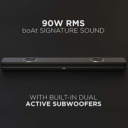 boAt AAVANTE Bar 1190 90W 2.2 Channel Bluetooth Soundbar, Built-in Active Subwoofers, Multiple Connectivity Modes, Entertainment Modes, Bluetooth V5.0(Premium Black) 3