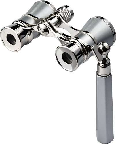 BARSKA 3x25 Blueline Opera Glass with Handle, Silver 3