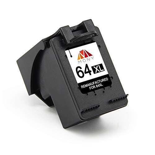 Mony Remanufactured Ink Cartridges Replacement for HP 64 XL 64XL Used in HP Envy Photo 7155 7858 7855 7158 7164 6255 6252 6258 Envy 5524 Tango Ink XInkjet Printers (1*Black, 1*Tri-Color 2-Pack) 3