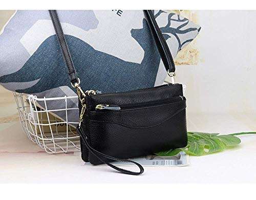 Small Vegan Leather Crossbody Shoulder Bag Cell Phone Wallet Purse Wristlet Clutch with Zipper Pockets Credit Card Slots for iPhone 11 / Galaxy Note 10 Plus/LG Stylo 4 / Pixel 3 OnePlus 7 Pro 6