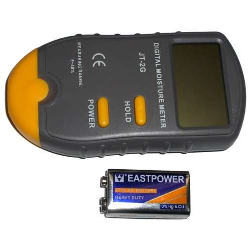 HQRP 2-Pin JT-2G Scanner and Probe Moisture Wood Meter and Home Inspection Tools plus HQRP UV Chain/UV Health Meter 5